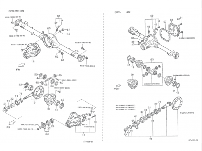 Assale posteriore cpl. - Differential gear